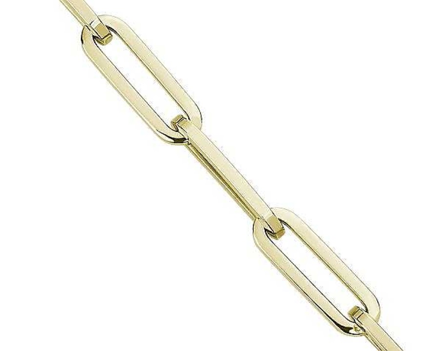 Bracelets | Blue Nile 7.5" Paperclip Links Bracelet In 14K Italian Yellow Gold (5.3 Mm)