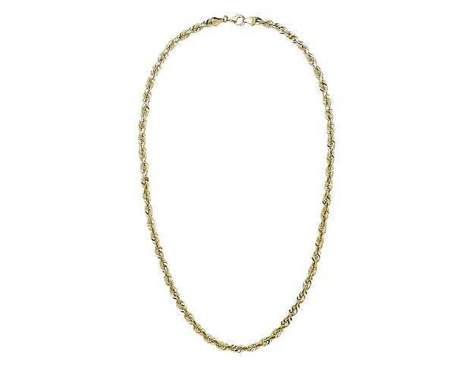 Necklaces | Blue Nile 22" Men'S Solid Diamond Cut Rope Chain In 14K Yellow Gold (5.5 Mm)