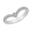 Rings | Blue Nile Pav Drop Kite Stackable Ring In 14K White Gold (1/3 Ct. Tw.)