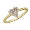 Rings | Blue Nile Alternating Diamond Heart Fashion Ring In 14K Yellow Gold