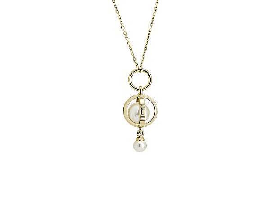 Necklaces | Blue Nile Carpe Diem Pearl Charm In 18K Yellow Gold