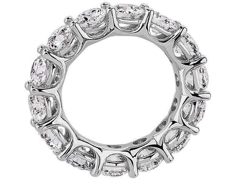 Women'S Rings | Blue Nile Lab Grown Diamond Low Dome Eternity Ring In 14K White Gold (6 Ct. Tw.)