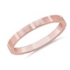 Women'S Rings | Blue Nile Stackable Cut Rectangle Ring In 14K Rose Gold (2Mm)