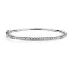 Bracelets | Blue Nile Riviera Pav Diamond Bangle In 14K White Gold (1 1/2 Ct. Tw.)