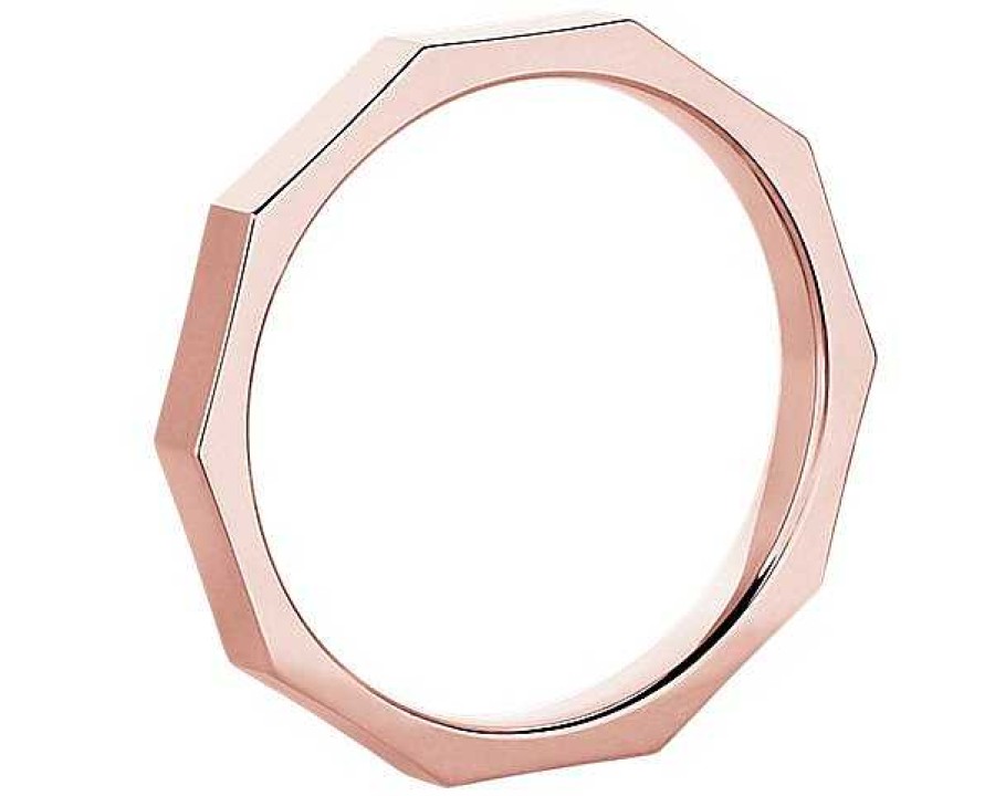 Women'S Rings | Blue Nile Stackable Rectangle Edged Ring In 18K Rose Gold (2Mm)