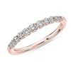 Women'S Rings | Blue Nile Selene Graduated Diamond Anniversary Ring In 14K Rose Gold (1/3 Ct. Tw.)