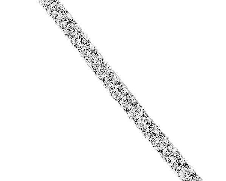 Bracelets | Blue Nile Oval Diamond Tennis Bracelet In 14K White Gold (8 Ct. Tw.)