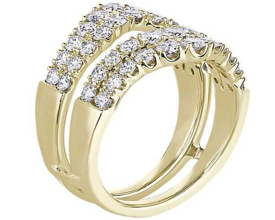 Women'S Rings | Blue Nile Two Row Prong-Set Diamond Ring Insert In 14K Yellow Gold (2 Ct. Tw.)