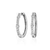 Earrings | Blue Nile Crescendo Hoop Earrings In 14K White Gold (1 Ct. Tw.)