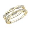 Women'S Rings | Blue Nile Double Twist Diamond Insert In 18K Yellow Gold (1/4 Ct. Tw.)