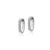 Earrings | Blue Nile Luna Diamond Huggie Hoop Earrings In 18K White Gold (1/4 Ct. Tw.)- G/Si