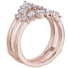 Women'S Rings | Blue Nile Pointed Crown Diamond Ring Insert In 18K Rose Gold (1 1/2 Ct. Tw.)