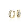 Earrings | Blue Nile Mini Channel-Set Huggie Hoop Earrings In 14K Yellow Gold (1/2 Ct. Tw.)