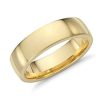 Men'S Rings | Blue Nile Low Dome Comfort Fit Wedding Ring In 18K Yellow Gold (6Mm)