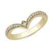 Rings | Blue Nile Pav Drop Kite Stackable Ring In 14K Yellow Gold (1/3 Ct. Tw.)