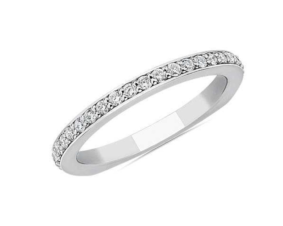 Women'S Rings | Blue Nile Bella Vaughan Euro Shank Diamond Wedding Ring In Platinum (3/8 Ct. Tw.)