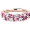 Rings | Blue Nile Romantic Marquise Pink Sapphire And Diamond Ring In 14K Rose Gold