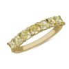 Women'S Rings | Blue Nile 7-Stone Cushion-Cut Yellow Diamond Ring In 18K Yellow Gold (1 3/4 Ct. Tw.)