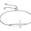 Bracelets | Blue Nile Horizontal Cross Bolo Bracelet In Sterling Silver