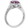 Rings | Blue Nile Extraordinary Collection: Pink Sapphire And Diamond Ring In 18K White Gold