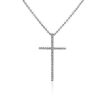 Necklaces | Blue Nile Large Slender Diamond Cross Pendant In 14K White Gold (1/8 Ct. Tw.)