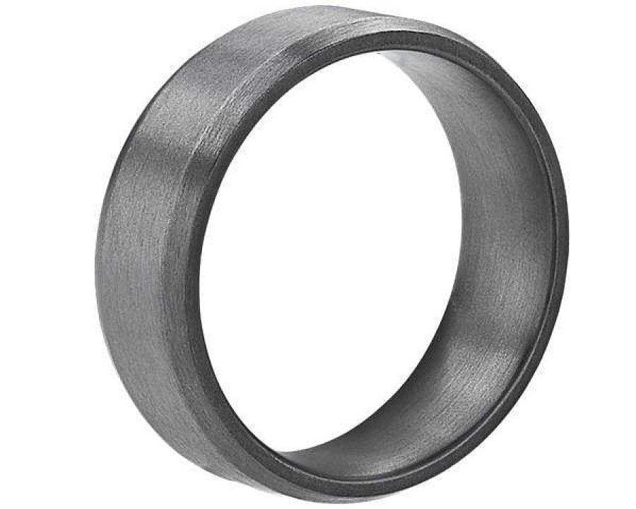 Men'S Rings | Blue Nile Beveled Edge Satin Finish Wedding Ring In Tantalum (7Mm)