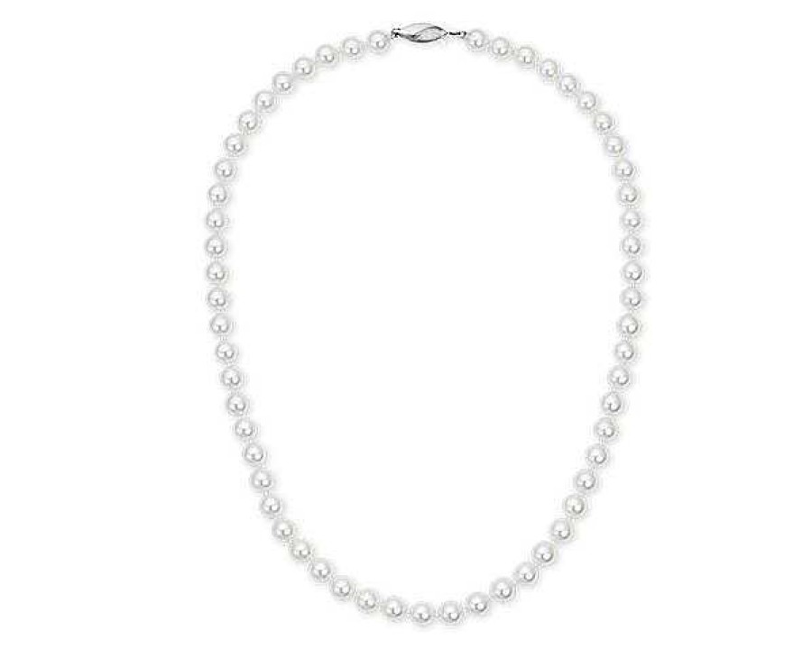 Necklaces | Blue Nile 24" Classic Akoya Cultured Pearl Strand Necklace In 18K White Gold (7.0-7.5Mm)