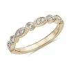 Women'S Rings | Blue Nile Milgrain Marquise And Dot Diamond Ring In 14K Yellow Gold (1/5 Ct. Tw.)