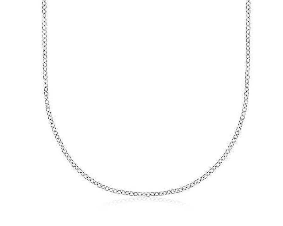 Necklaces | Blue Nile 20" Cable Chain In 18K White Gold (1.15Mm)