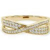 Rings | Blue Nile Diamond Crossover Ring In 14K Yellow Gold (1/4 Ct. Tw.)