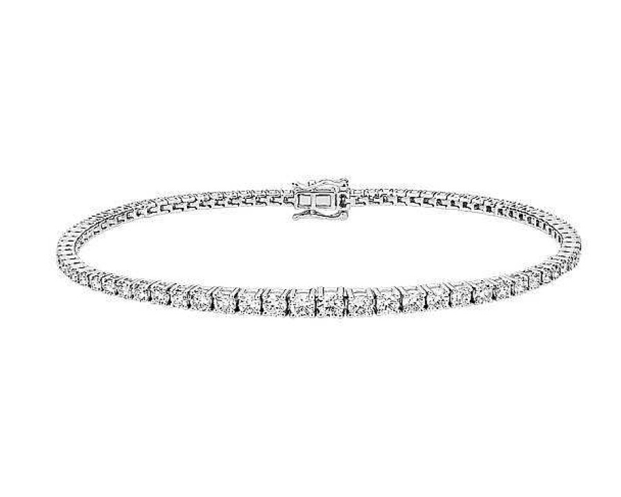 Bracelets | Blue Nile Graduated Diamond Tennis Bracelet In 14K White Gold (3 Ct. Tw.)