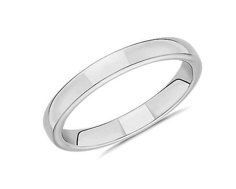 Women'S Rings | Blue Nile Skyline Comfort Fit Wedding Ring In 14K White Gold (3Mm)