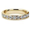 Women'S Rings | Blue Nile Channel Set Round Diamond Ring In 18K Yellow Gold (1 Ct. Tw.)