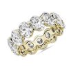 Women'S Rings | Blue Nile Oval Cut Diamond Eternity Ring In 14K Yellow Gold (9 1/2 Ct. Tw.)