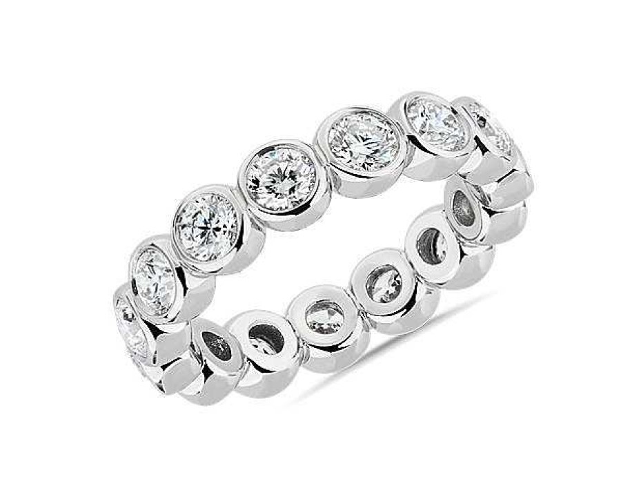 Women'S Rings | Blue Nile Bezel-Set Diamond Eternity Ring In 14K White Gold (2 Ct. Tw.)