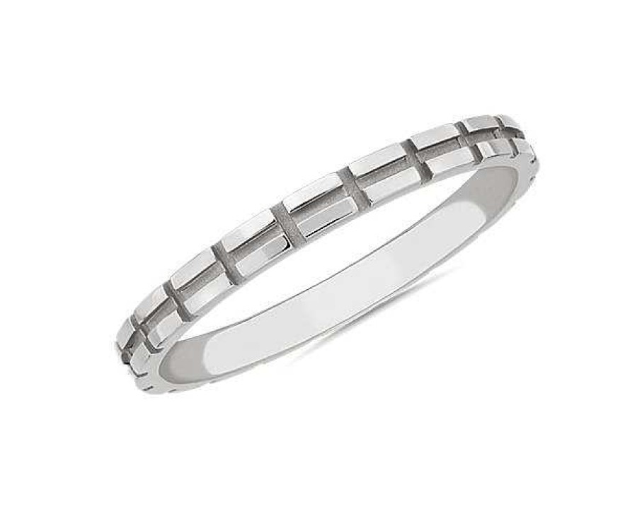 Women'S Rings | Blue Nile Boxed Stackable Ring In 14K White Gold (2Mm)