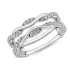 Women'S Rings | Blue Nile Double Twist Diamond Insert In 14K White Gold (1/4 Ct. Tw.)