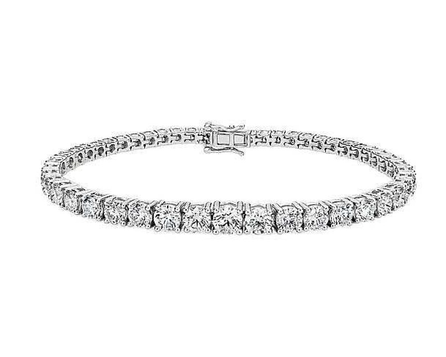 Bracelets | Blue Nile Graduated Diamond Tennis Bracelet In 14K White Gold (10 Ct. Tw.)