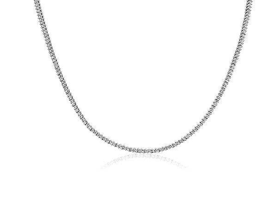 Necklaces | Blue Nile Diamond Two Prong Eternity Necklace In 14K White Gold (3 Ct. Tw.)