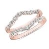 Women'S Rings | Blue Nile Crescendo Curved Diamond Guard In 14K Rose Gold (3/8 Ct. Tw.)