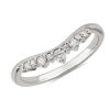 Rings | Blue Nile Curved Tiara Edge Stackable Ring In 18K White Gold