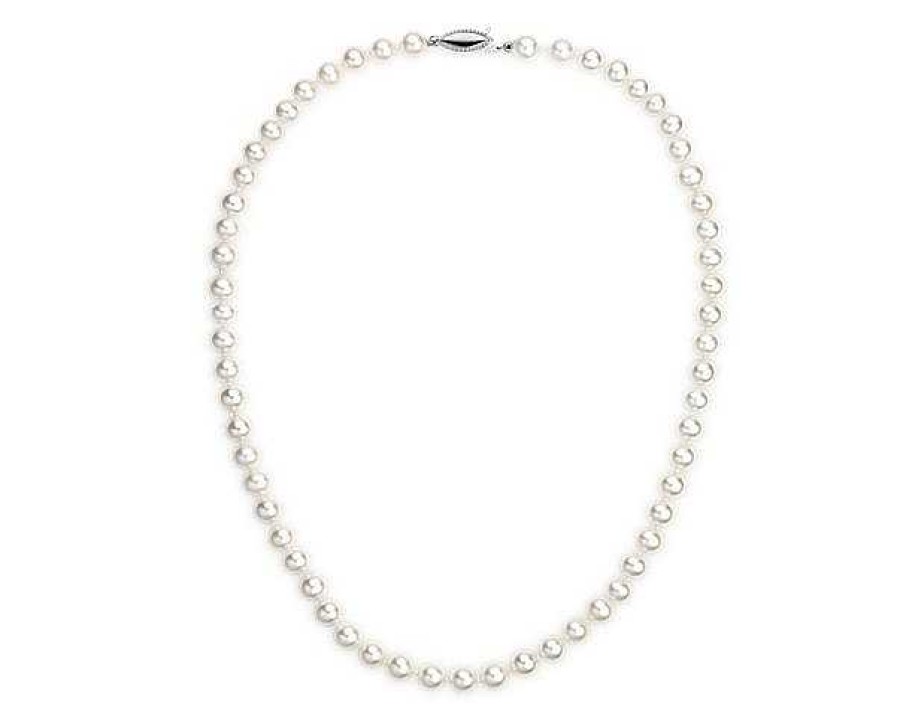 Necklaces | Blue Nile 20" Freshwater Cultured Pearl Strand Necklace In 14K White Gold (7.0-7.5Mm)