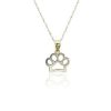 Necklaces | Blue Nile 18" Mini Paw Print Necklace In 14K Yellow Gold (0.6 Mm)