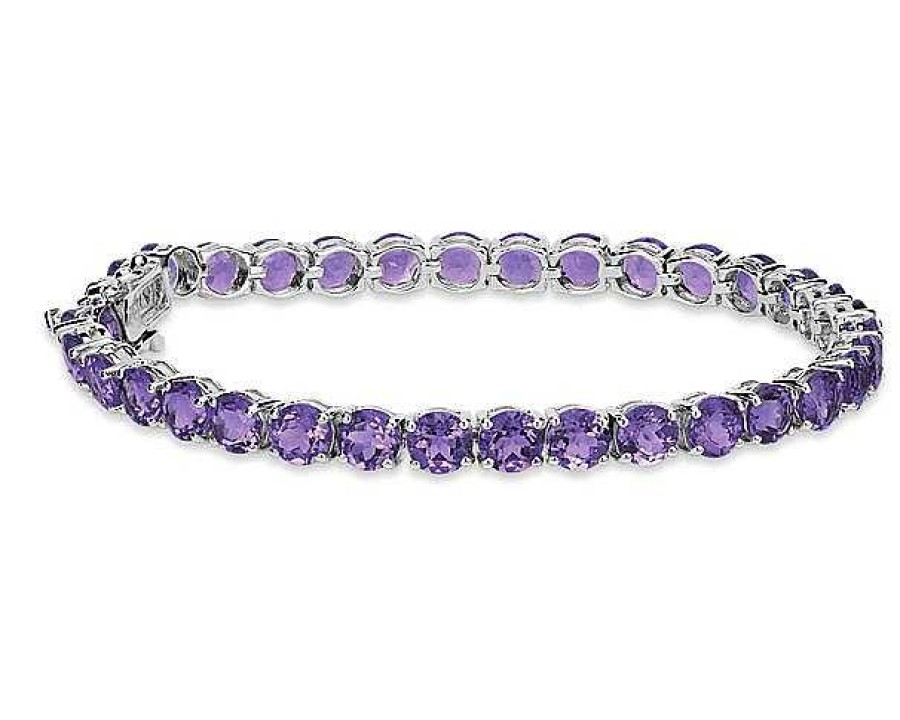 Bracelets | Blue Nile Amethyst Bracelet In Sterling Silver (5Mm)