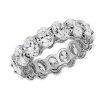 Women'S Rings | Blue Nile Oval Cut Diamond Eternity Ring In 14K White Gold (7 Ct. Tw.)