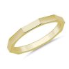 Women'S Rings | Blue Nile Stackable Rectangle Edged Ring In 14K Yellow Gold (2Mm)