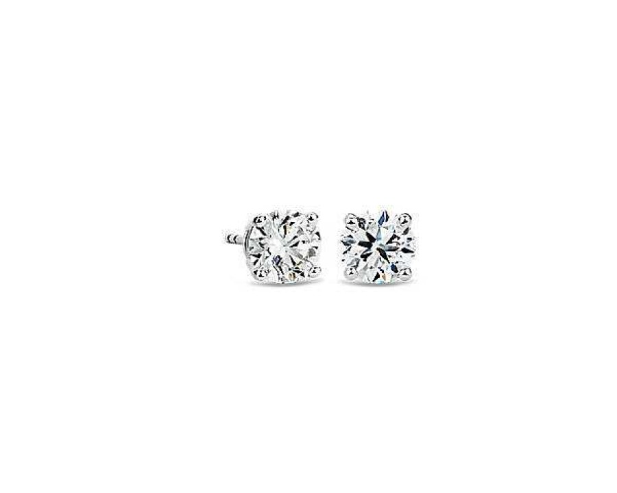 Earrings | Blue Nile Diamond Stud Earrings In 14K White Gold (2 Ct. Tw.)