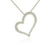 Necklaces | Blue Nile Tilted Diamond Heart Pendant In 14K Yellow Gold (2/3 Ct. Tw.)