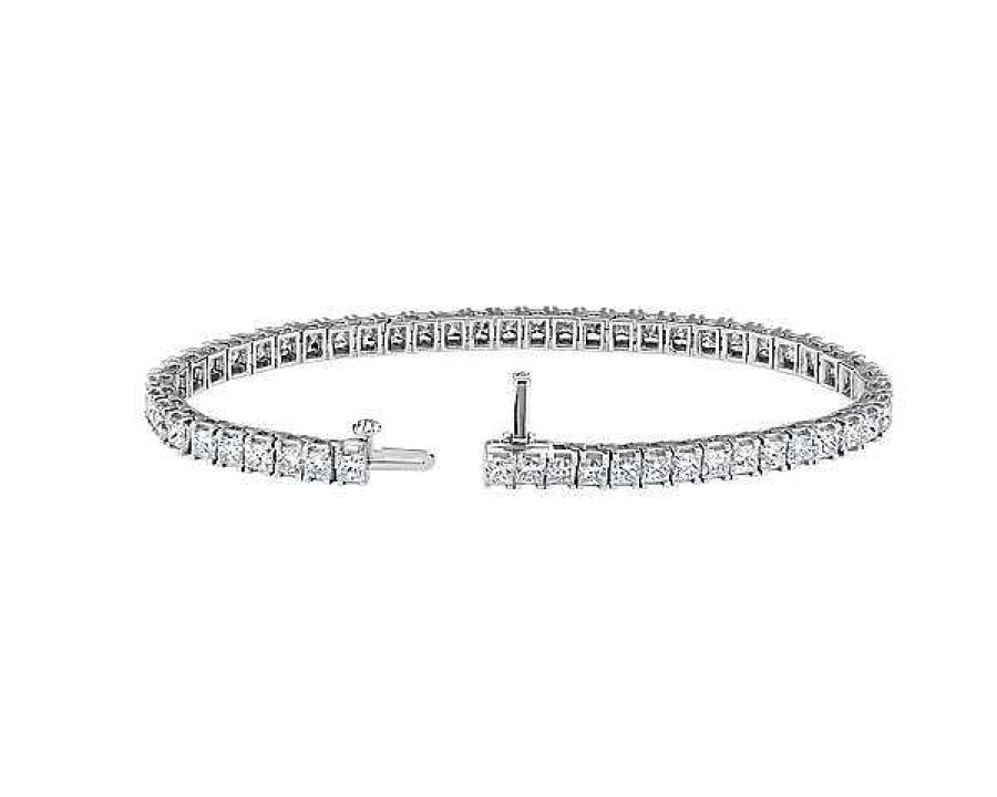 Bracelets | Blue Nile Princess Diamond Tennis Bracelet In 14K White Gold (13 Ct. Tw.)