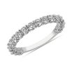 Women'S Rings | Blue Nile Comfort Fit Round Brilliant Diamond Anniversary Ring In 14K White Gold (1 Ct. Tw.)